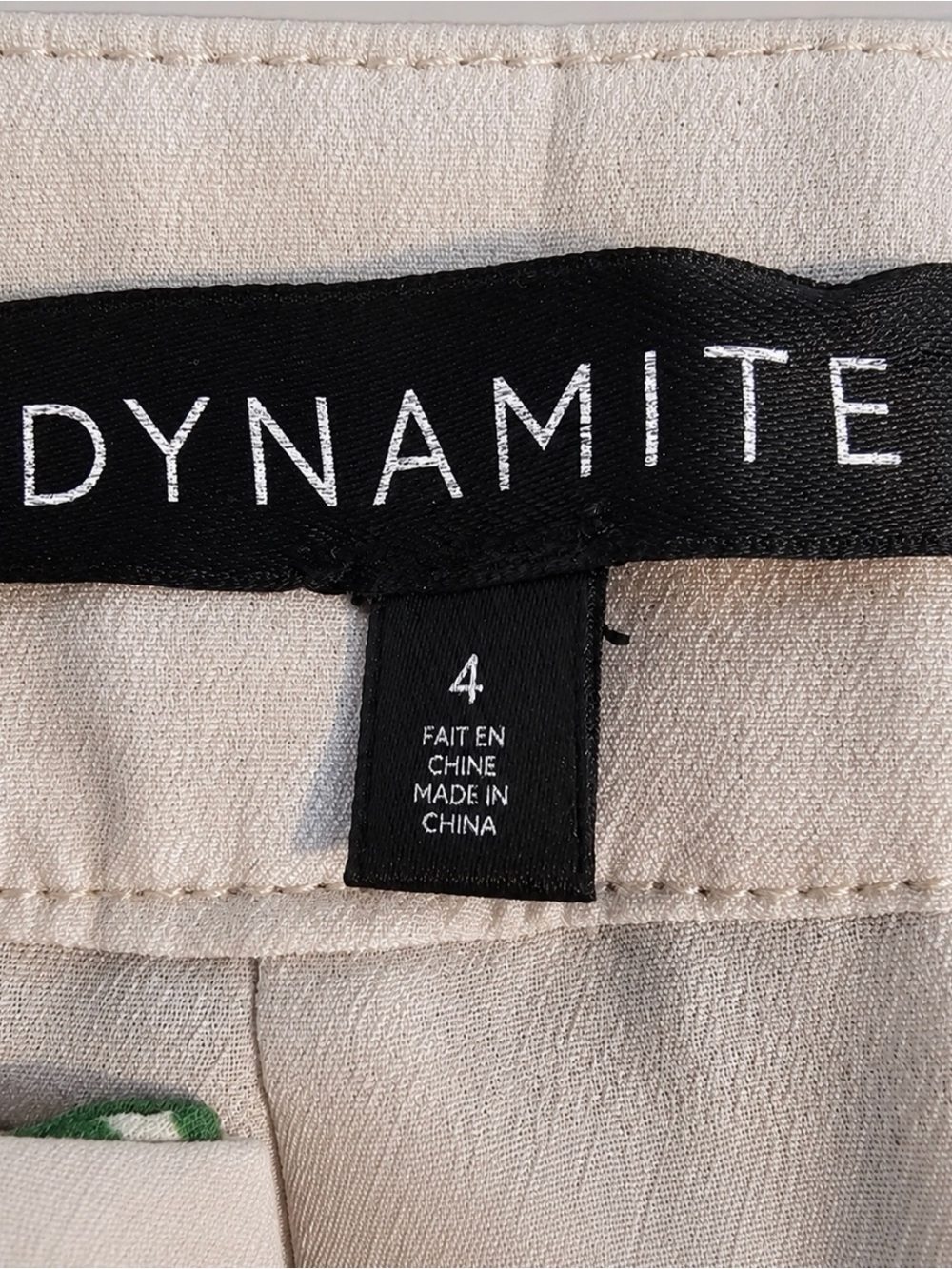 Dynamite Hutton Green Abstract Wide Leg Pants Size 4 - Picture 9 of 9
